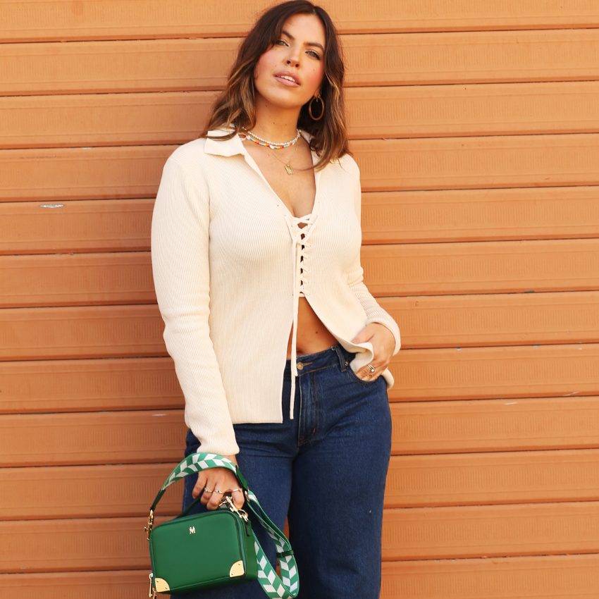 CARLEY VERA MAY VEGAN GREEN HANDBAG