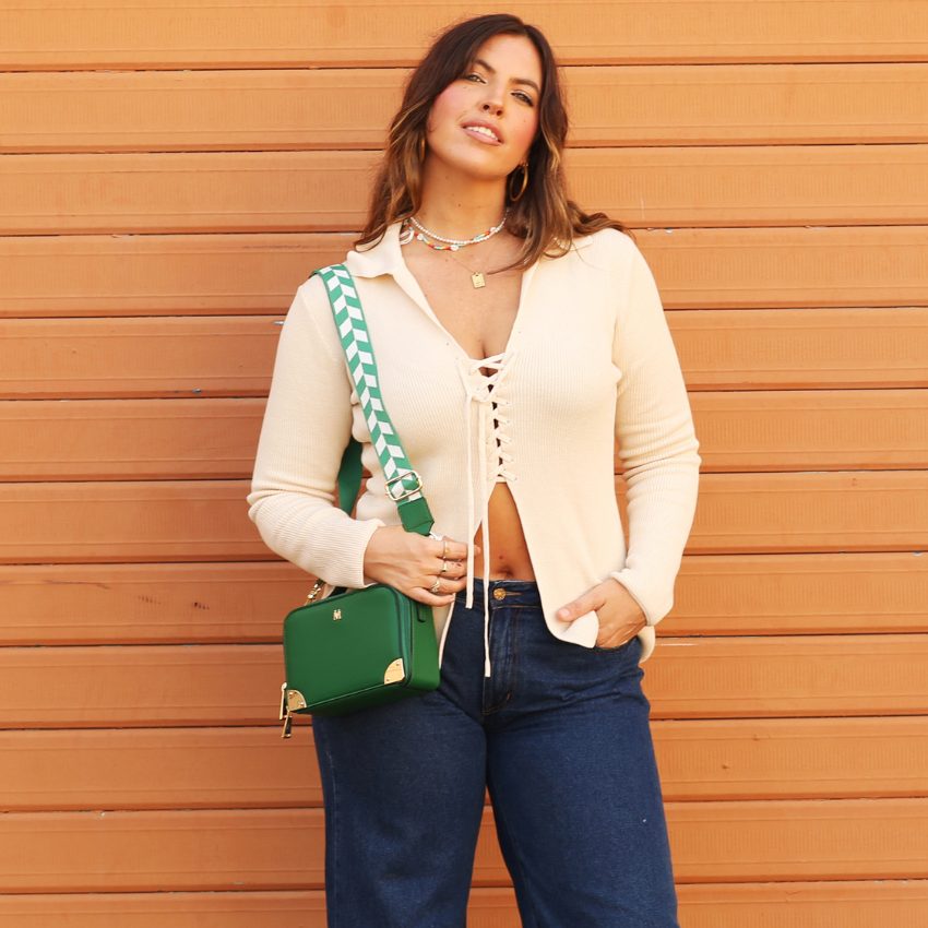 CARLEY VERA MAY VEGAN GREEN HANDBAG