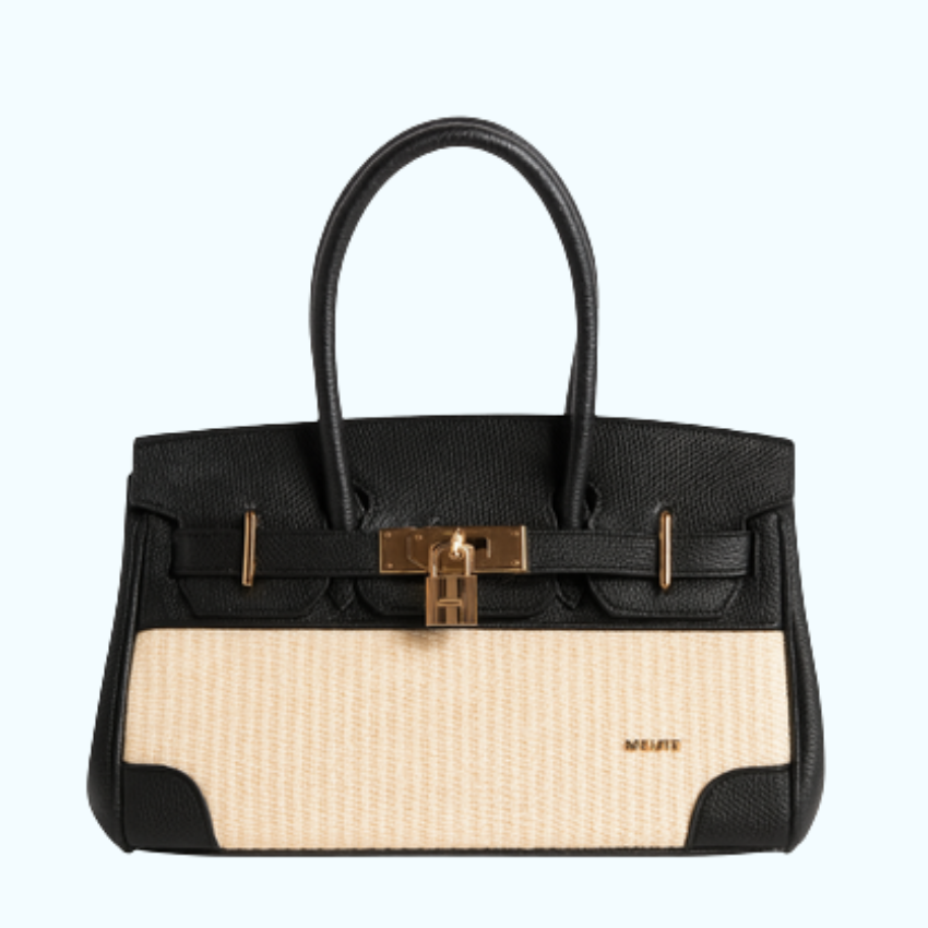 VERA MAY SAVOY BLACK VEGAN LEATHER HANDBAG