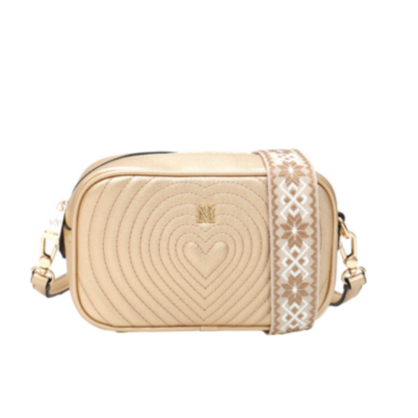 VERA MAY WILLOW GOLD VEGAN LEATHER HANDBAG