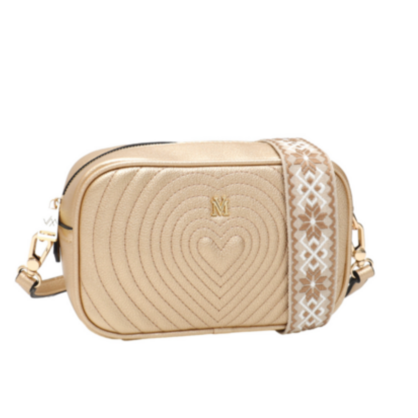 VERA MAY WILLOW GOLD VEGAN LEATHER HANDBAG