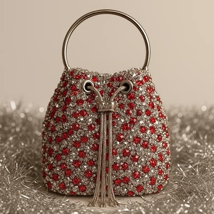 VERA MAY ZP024 RED EVENING HANDBAG