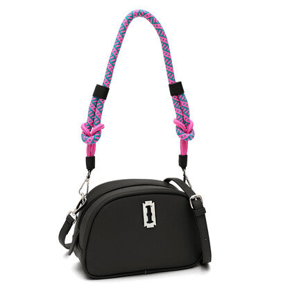 VERA MAY ELAINE BLACK VEGAN LEATHER HANDBAG