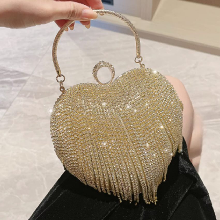 VERA MAY DANCY GOLD EVENING HANDBAG