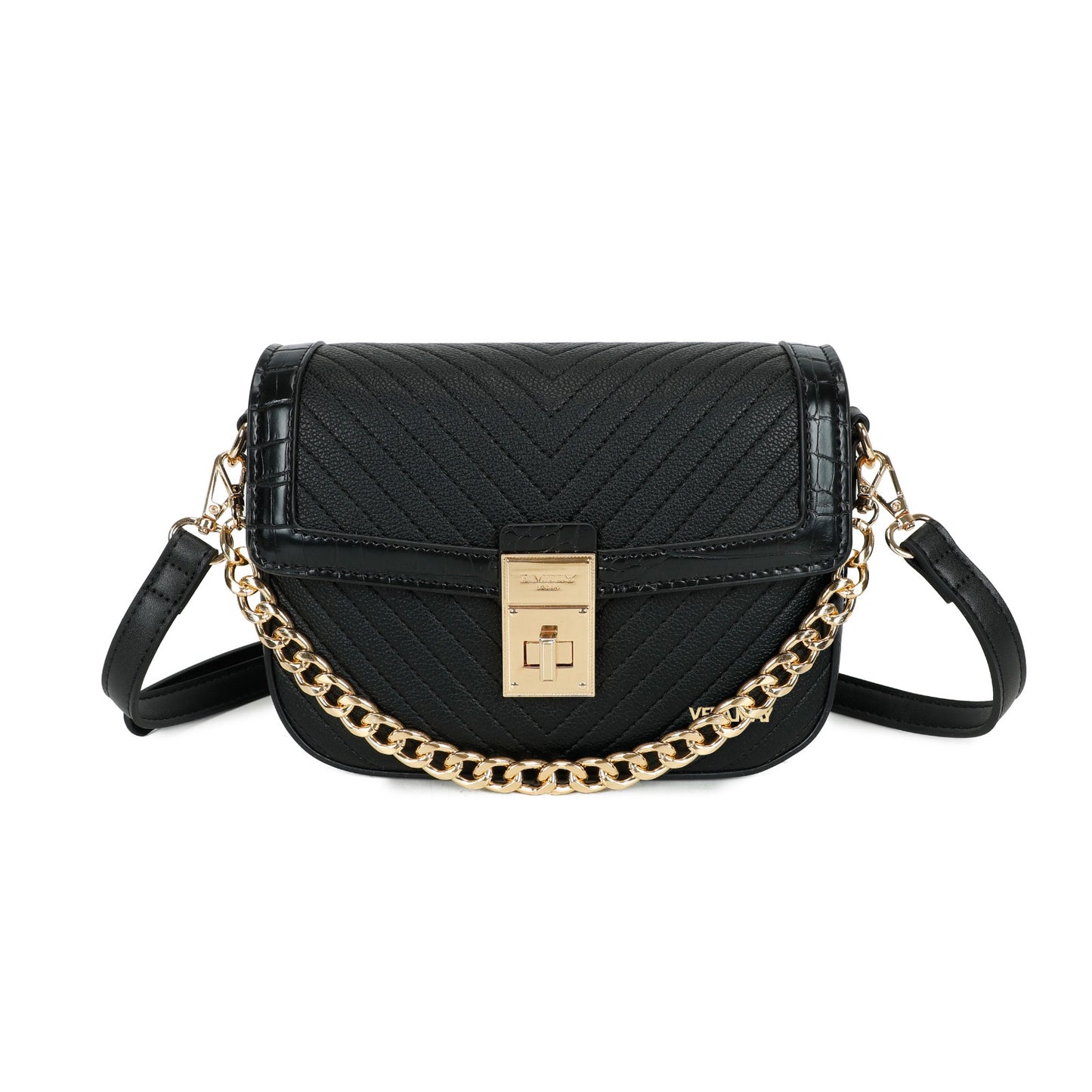 VERA MAY FRANKIE BLACK VEGAN FASHION HANDBAG