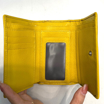 YAMA GENUINE LEATHER WOMENS YELLOW WALLET