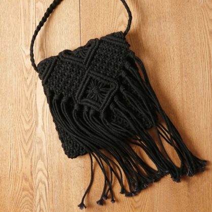 VERA MAY MALIBU BLACK BEACH BAG