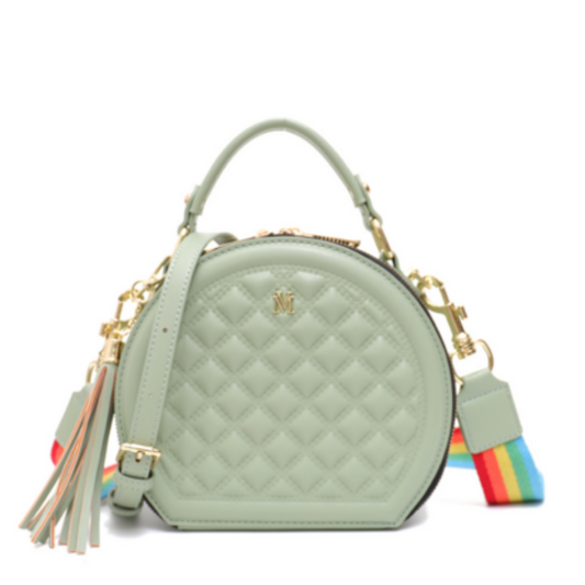 VERA MAY MLORI GREEN VEGAN LEATHER HANDBAG