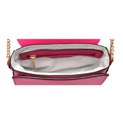 VERA MAY MERCER HOT PINK VEGAN LEATHER HANDBAG