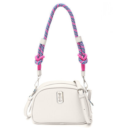 VERA MAY ELAINE WHITE VEGAN LEATHER HANDBAG