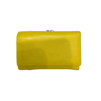 YAMA GENUINE LEATHER WOMENS YELLOW WALLET