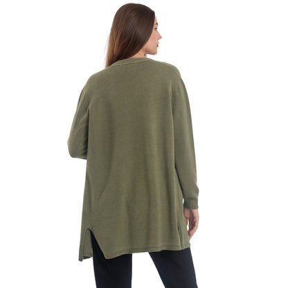 Vera May Italian Green Long Cardigan 0062