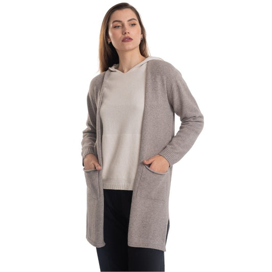 Vera May Italian Taupe Long Cardigan 0062