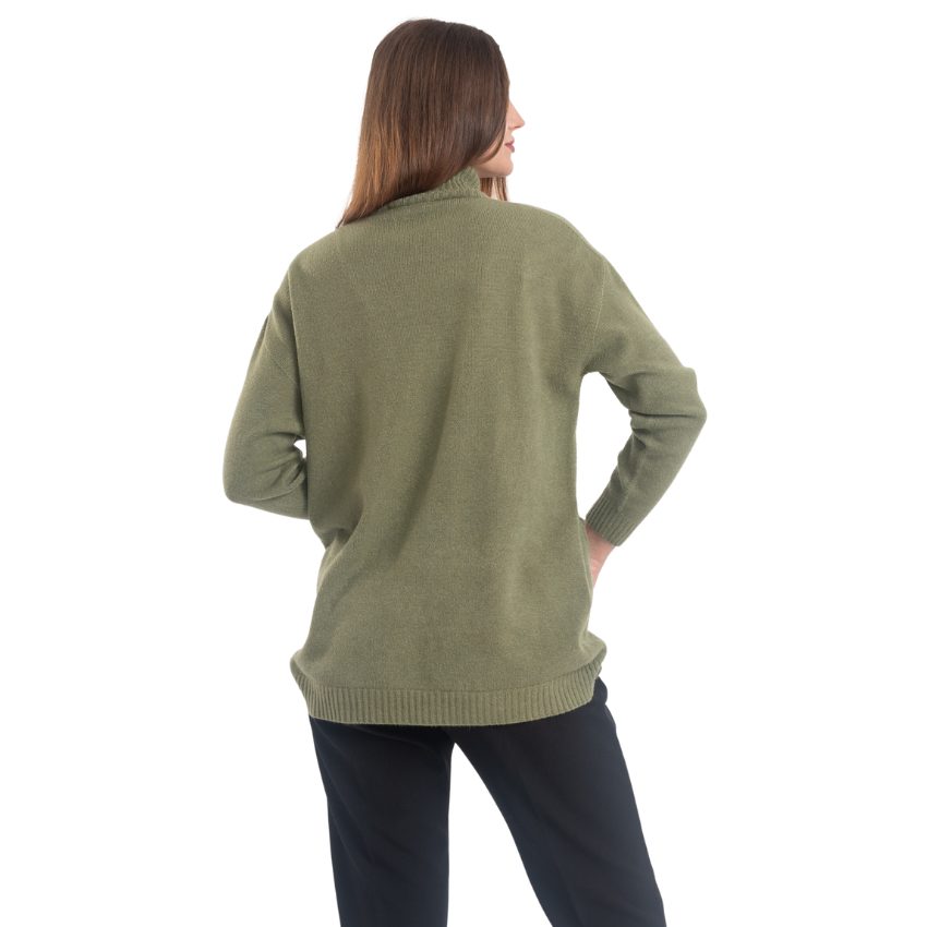 VERA MAY ITALIAN KHAKI TURTLENECK SWEATER 0097