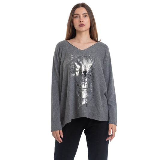 VERA MAY ITALIAN SABBIA PRINTED SWEATER 0200