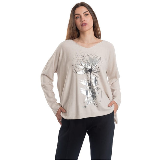 VERA MAY ITALIAN CHARCOAL PRINTED SWEATER 0200