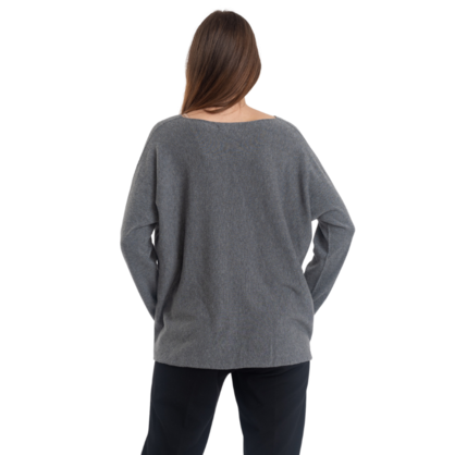 VERA MAY ITALIAN GREY PRINTED SWEATER 0200