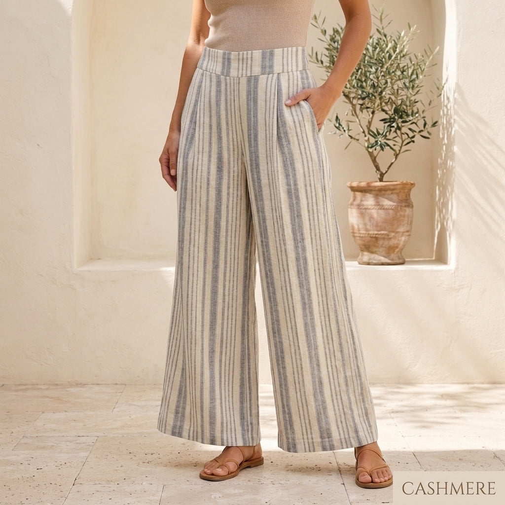 Vera May cashmere Italian linen pants 10029
