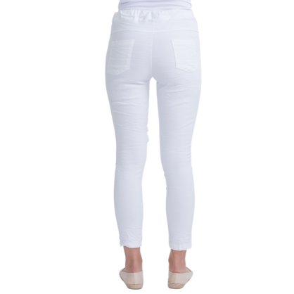 1225 VERA MAY WHITE ITALIAN LINEN PANT