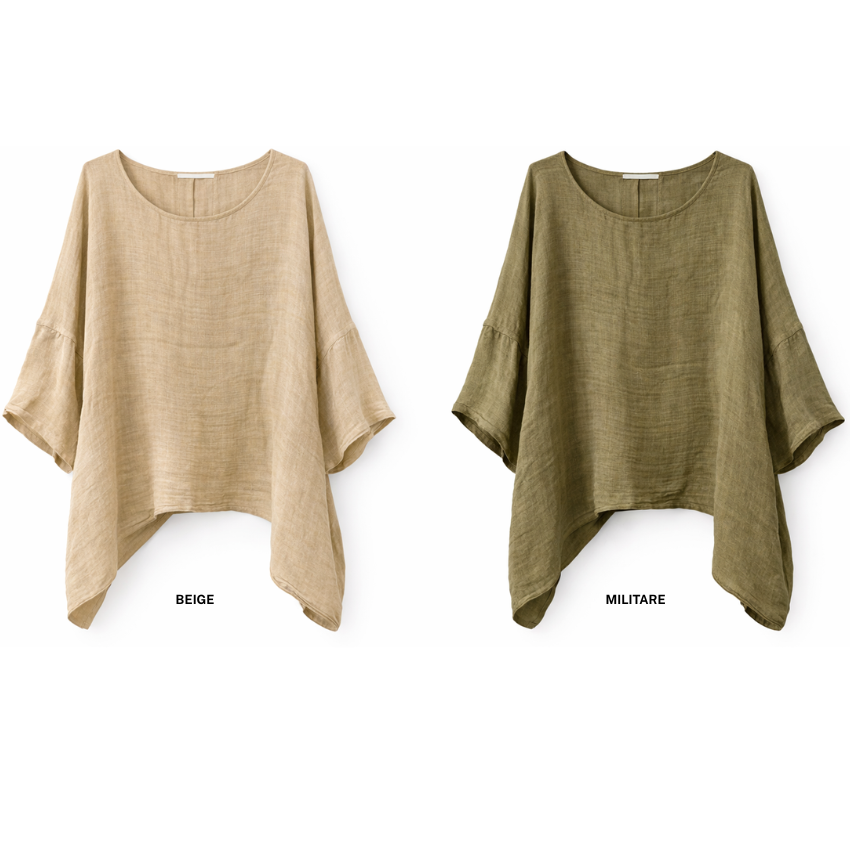 ITALIAN LINEN PONCHO
