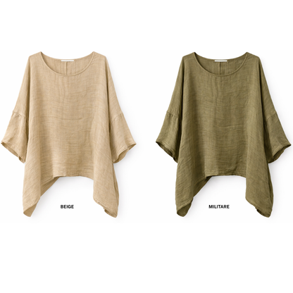 ITALIAN LINEN PONCHO