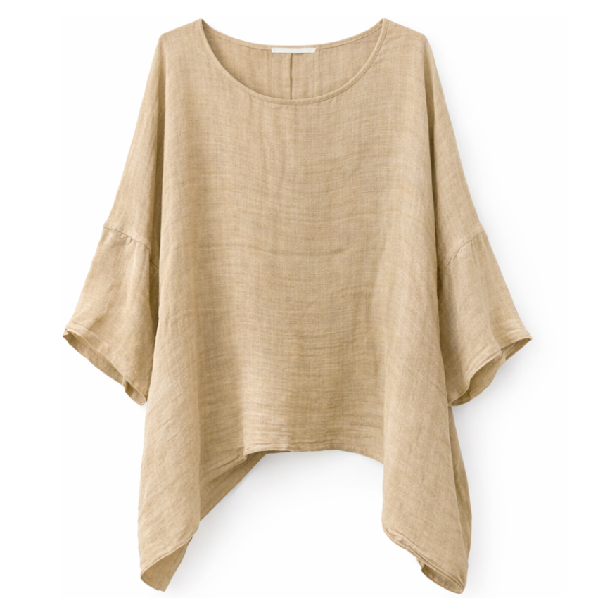 ITALIAN LINEN PONCHO