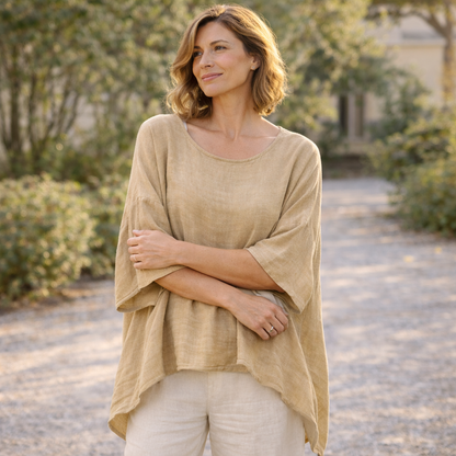 ITALIAN LINEN PONCHO