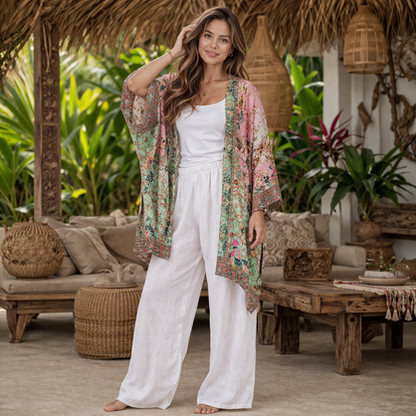 VERA MAY 1428-1308B EMILY ROSE SHORT KIMONO