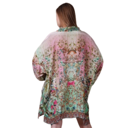 VERA MAY 1428-1308B EMILY ROSE SHORT KIMONO