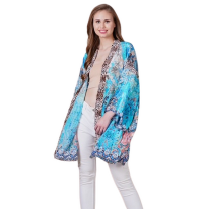 VERA MAY 1428-1316B EMILY ROSE SHORT KIMONO