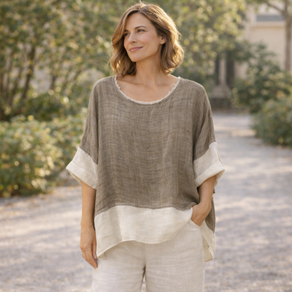 ITALIAN LINEN PONCHO