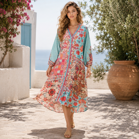 Vera May Emily Rose Viscose Dress 1671-1095A