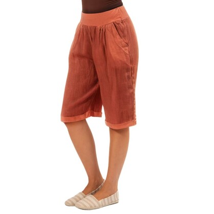 VERA MAY ITALIAN LINEN RUST SHORT 6358