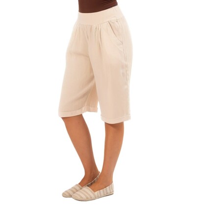 VERA MAY ITALIAN LINEN BEIGE SHORT 6358