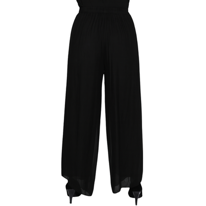 VERA MAY BLACK ITALIAN SILK PANT 2989