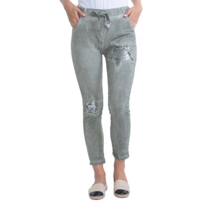 20781 VERA MAY KHAKI ITALIAN LINEN PANT