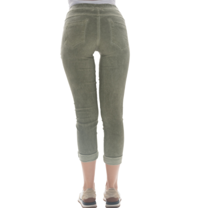 21010 VERA MAY KHAKI ITALIAN LINEN PANT