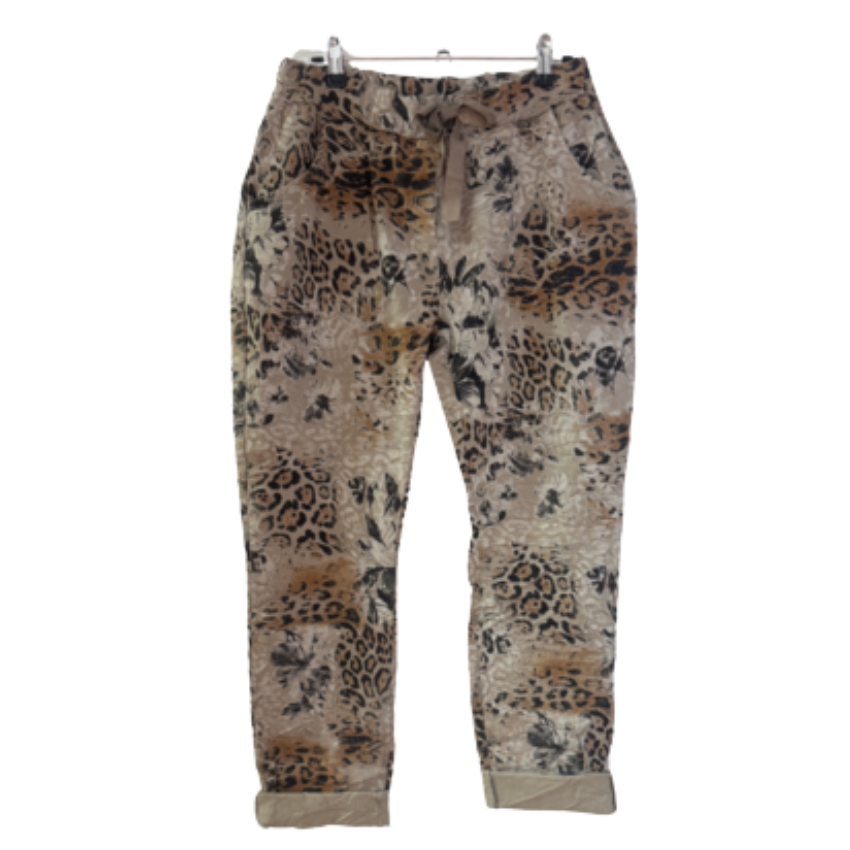 VERA MAY ITALIAN BEIGE VISCOSE PANT 21546