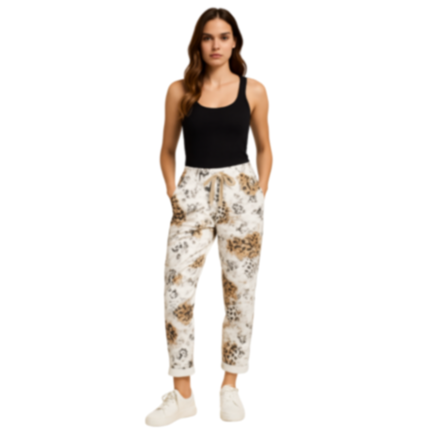 VERA MAY ITALIAN WHITE VISCOSE PANT 21546