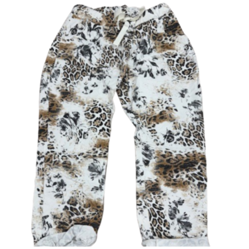 VERA MAY ITALIAN WHITE VISCOSE PANT 21546