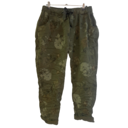 VERA MAY ITALIAN KHAKI VISCOSE PANT 21572