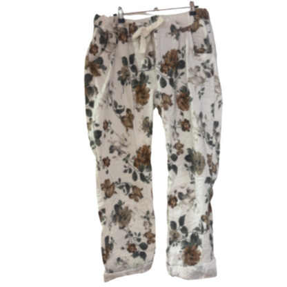 VERA MAY ITALIAN WHITE VISCOSE PANT 21572