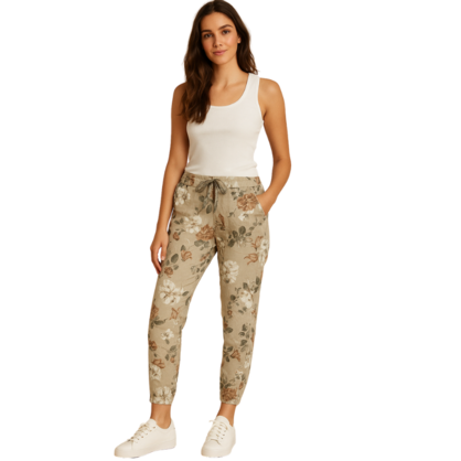 VERA MAY ITALIAN BEIGE VISCOSE PANT 21572