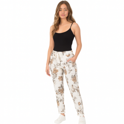 VERA MAY ITALIAN WHITE VISCOSE PANT 21572