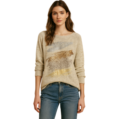 VERA MAY ITALIAN BEIGE SWEATER 21873