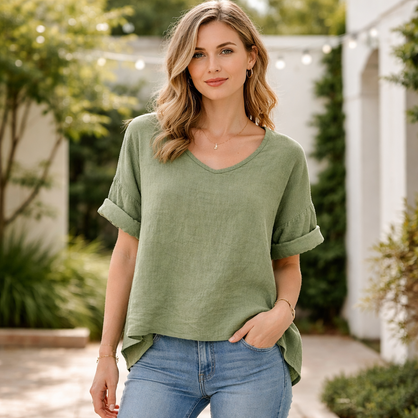 ITALIAN LINEN TOP