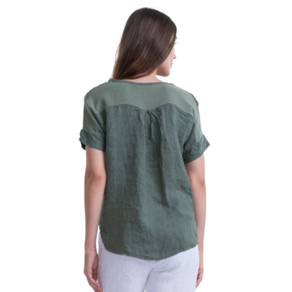 2264 MILITARE ITALIAN LINEN TOP
