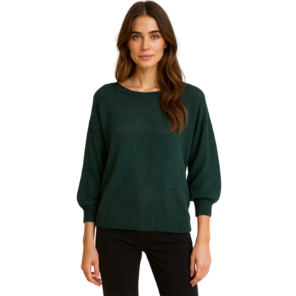 VERA MAY ITALIAN DARK GREEN SWEATER 23497L