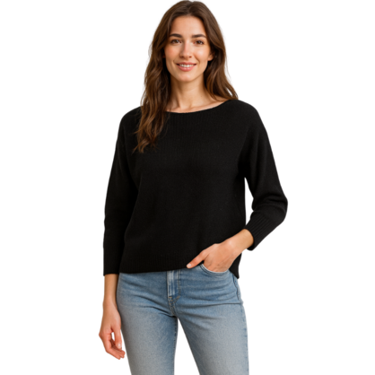 VERA MAY ITALIAN BLACK SWEATER 23497L