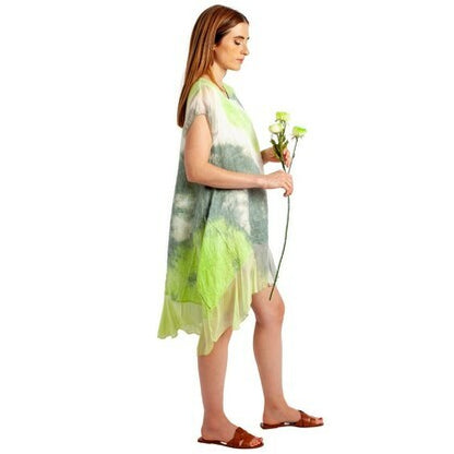 Vera May Italian Linen Yellow Dress 2359
